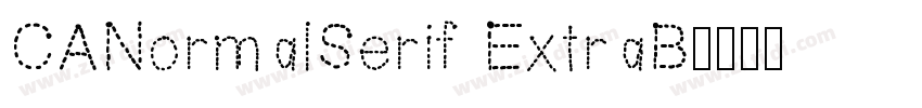 CANormalSerif ExtraB字体转换